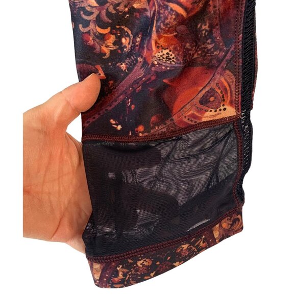 CALIA by Carrie Underwood Navy Mandala Mesh Insets Women's Capri Leggings Medium - Picture 7 of 9